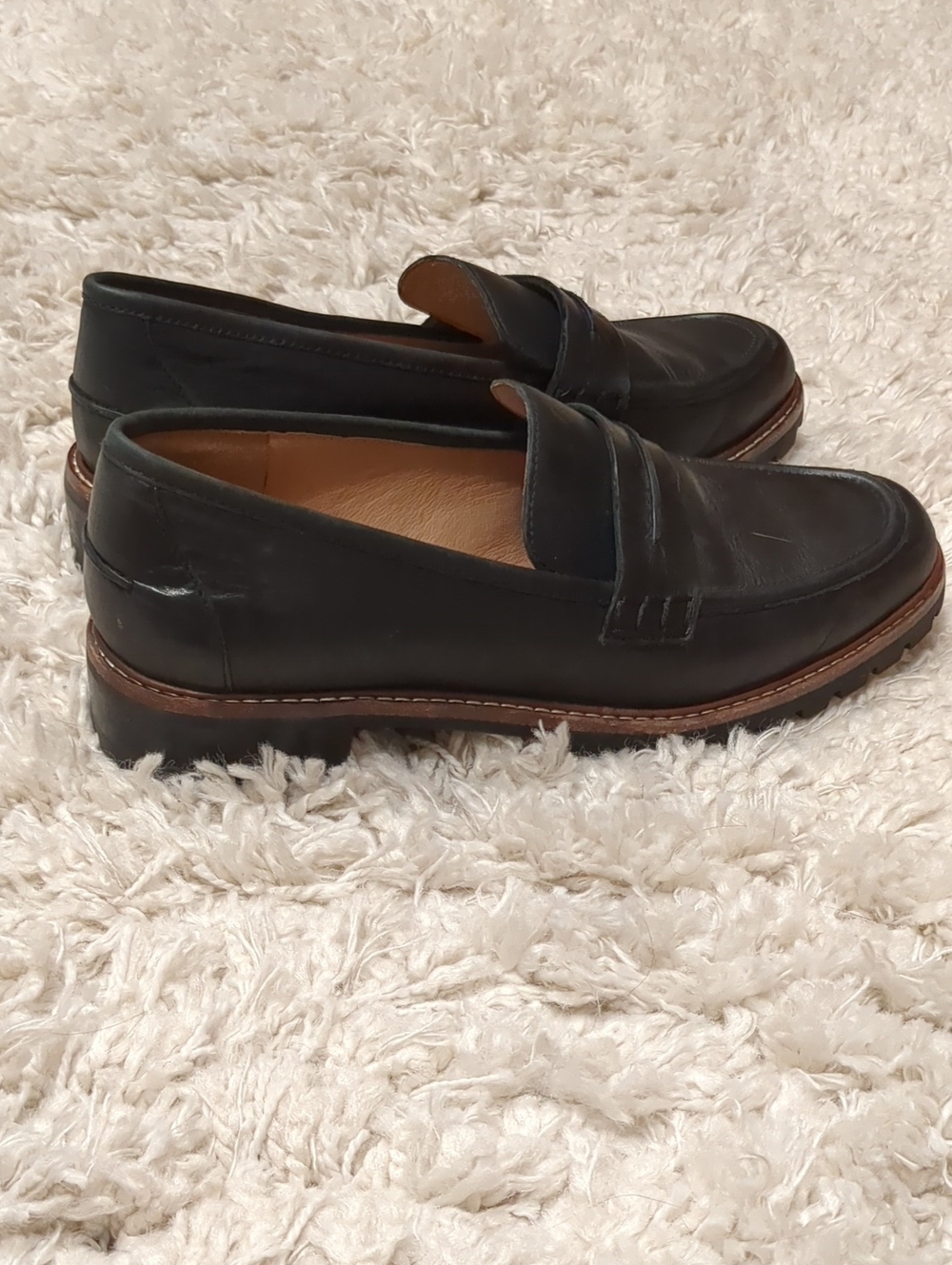Black Leather Penny Loafers - Madewell